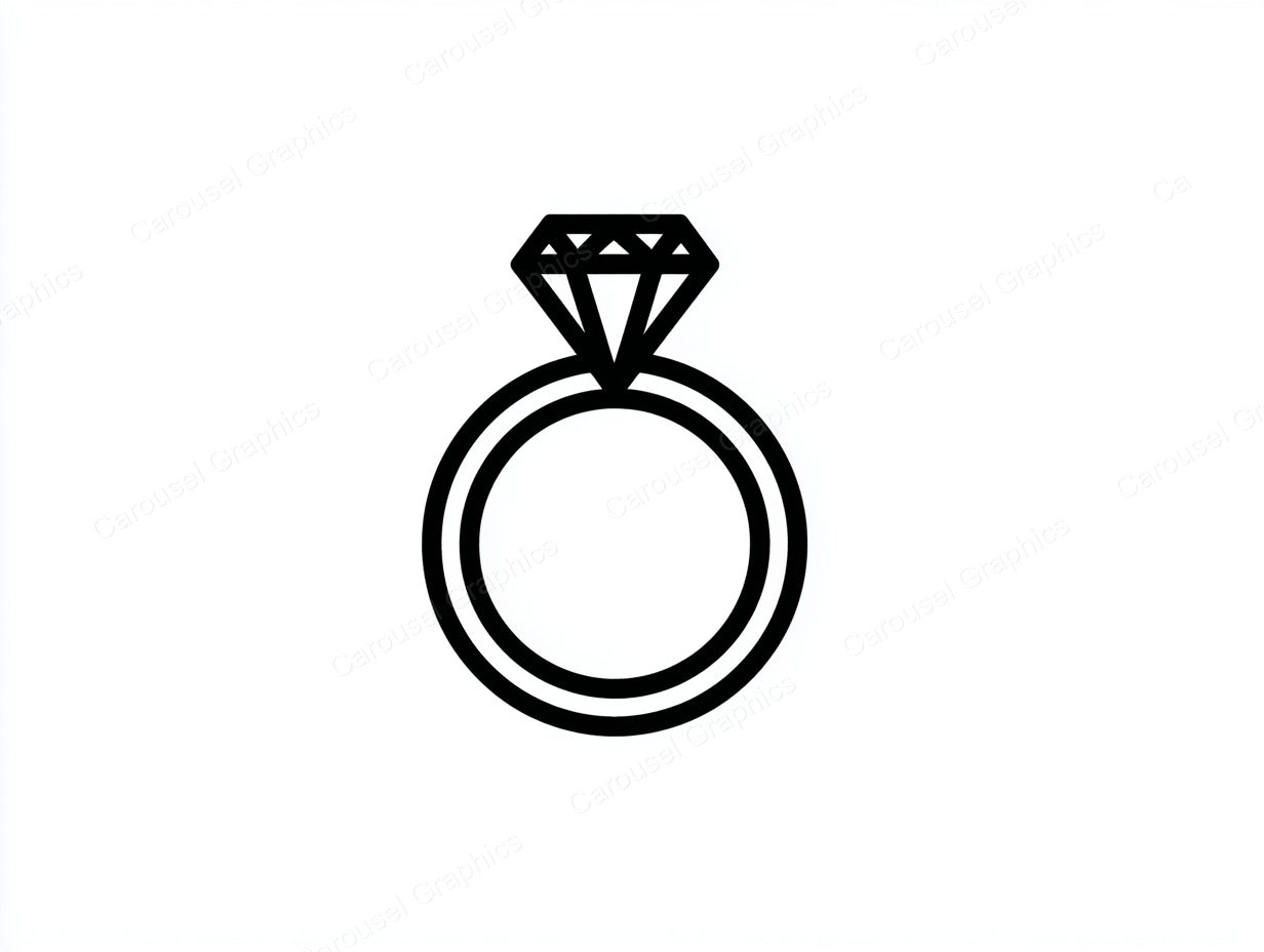 Engagement Ring Vector Graphic preview