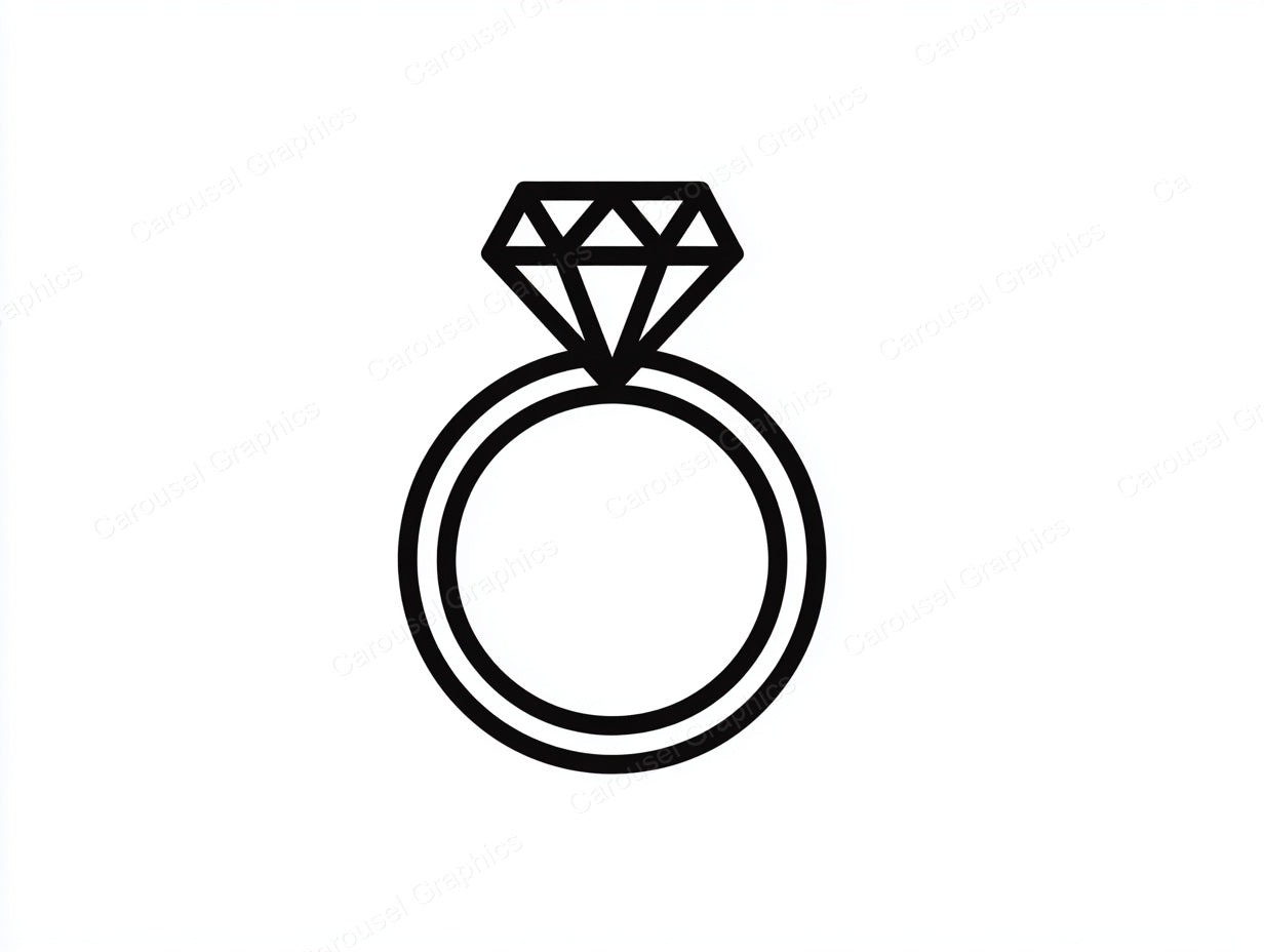 Engagement Ring Vector Graphic preview