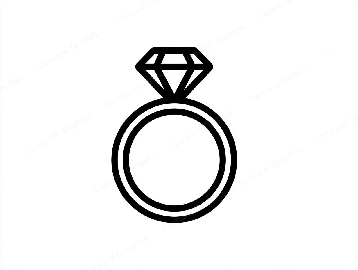 Engagement Ring Vector Graphic preview