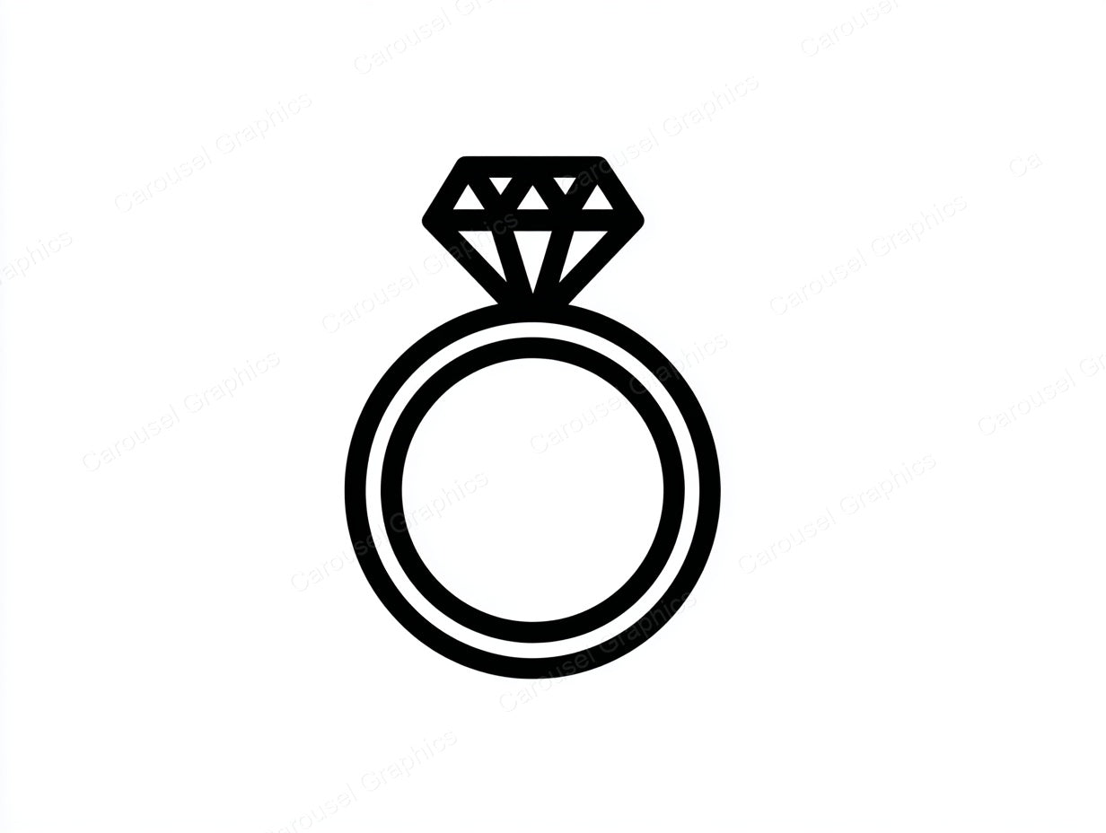Engagement Ring Vector Graphic preview