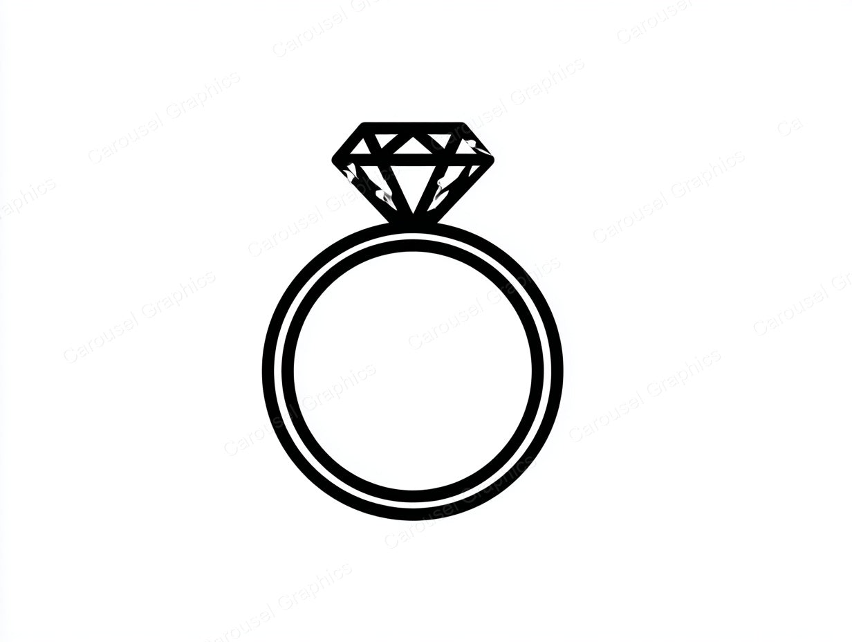 Engagement Ring Vector Graphic preview