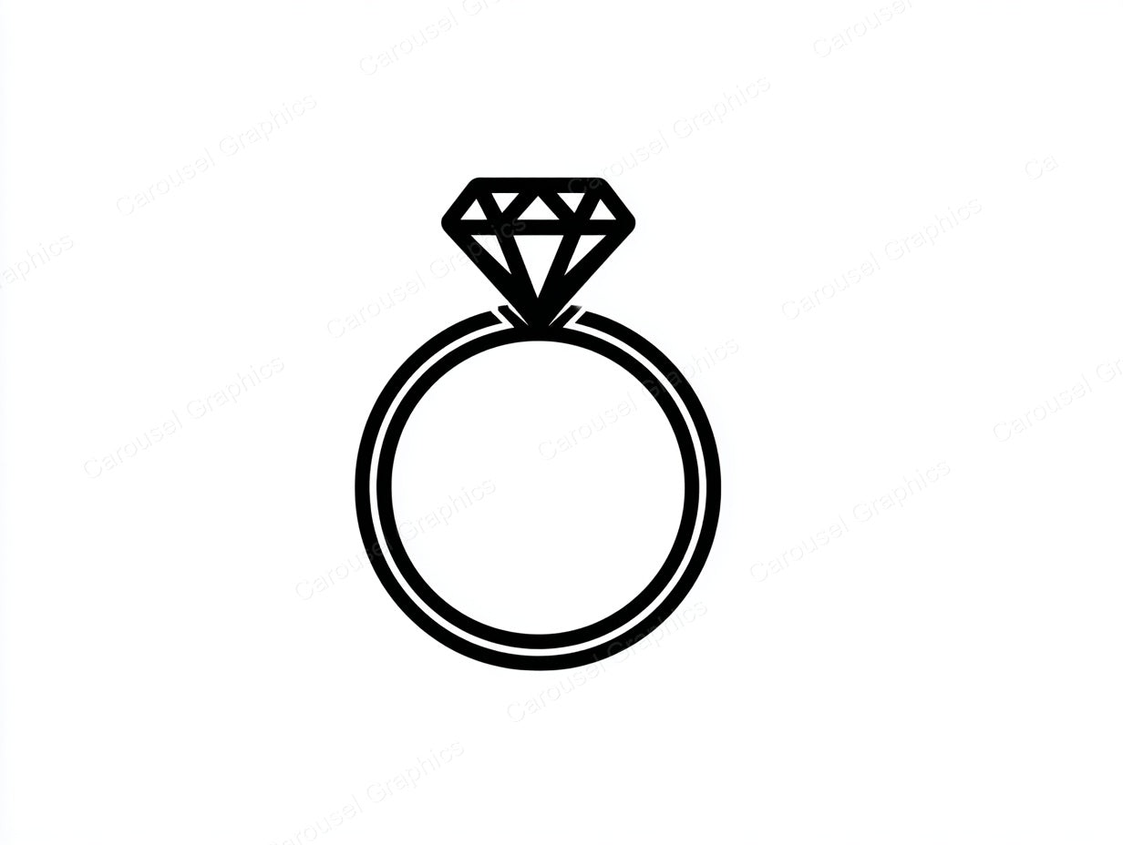 Engagement Ring Vector Graphic preview