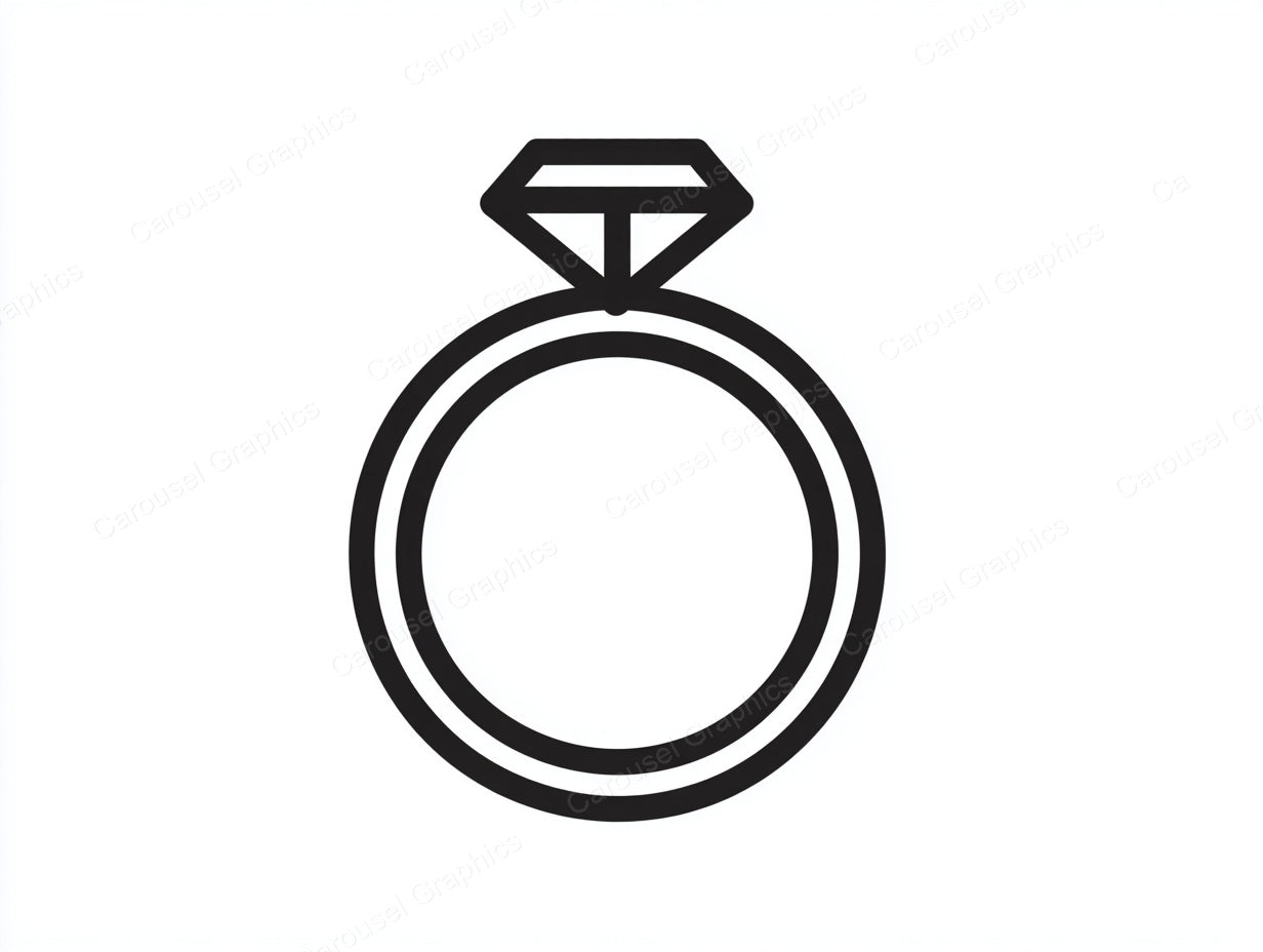 Engagement Ring Vector Graphic preview