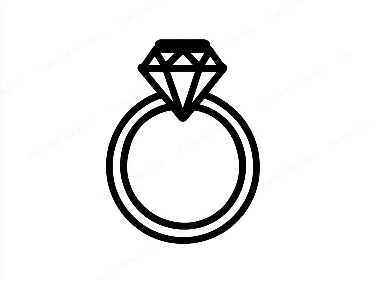 Engagement Ring Vector Graphic preview