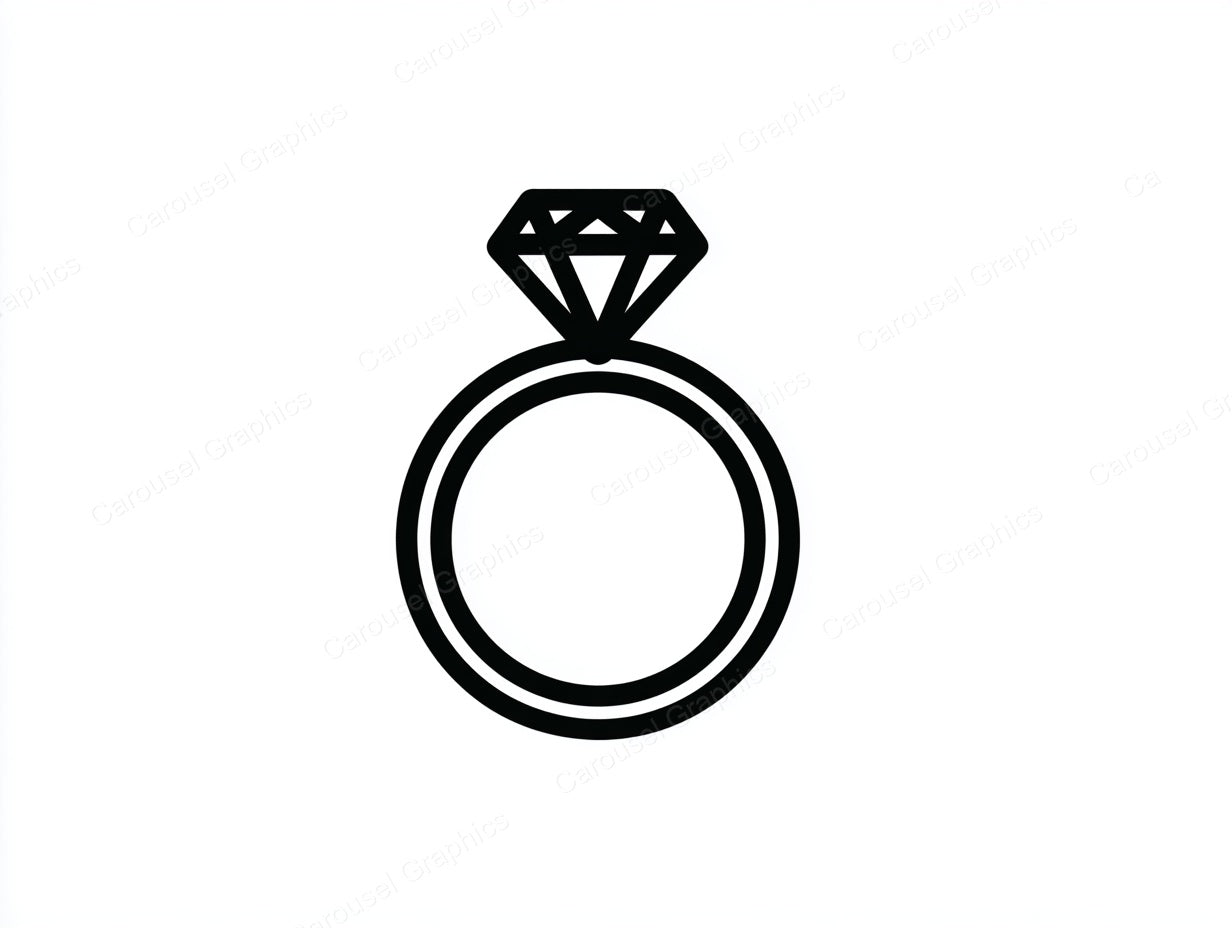 Engagement Ring Vector Graphic preview