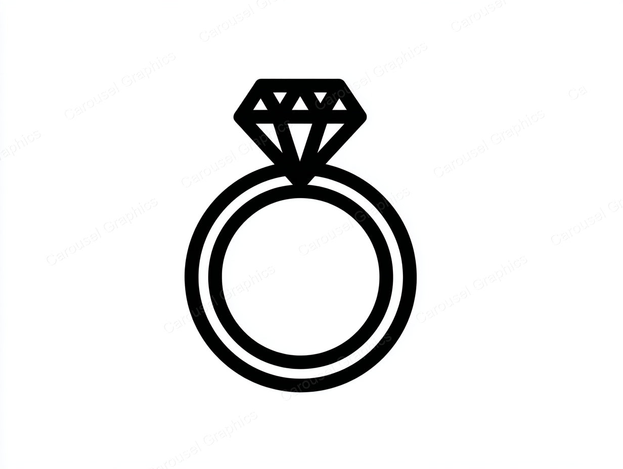 Engagement Ring Vector Graphic preview