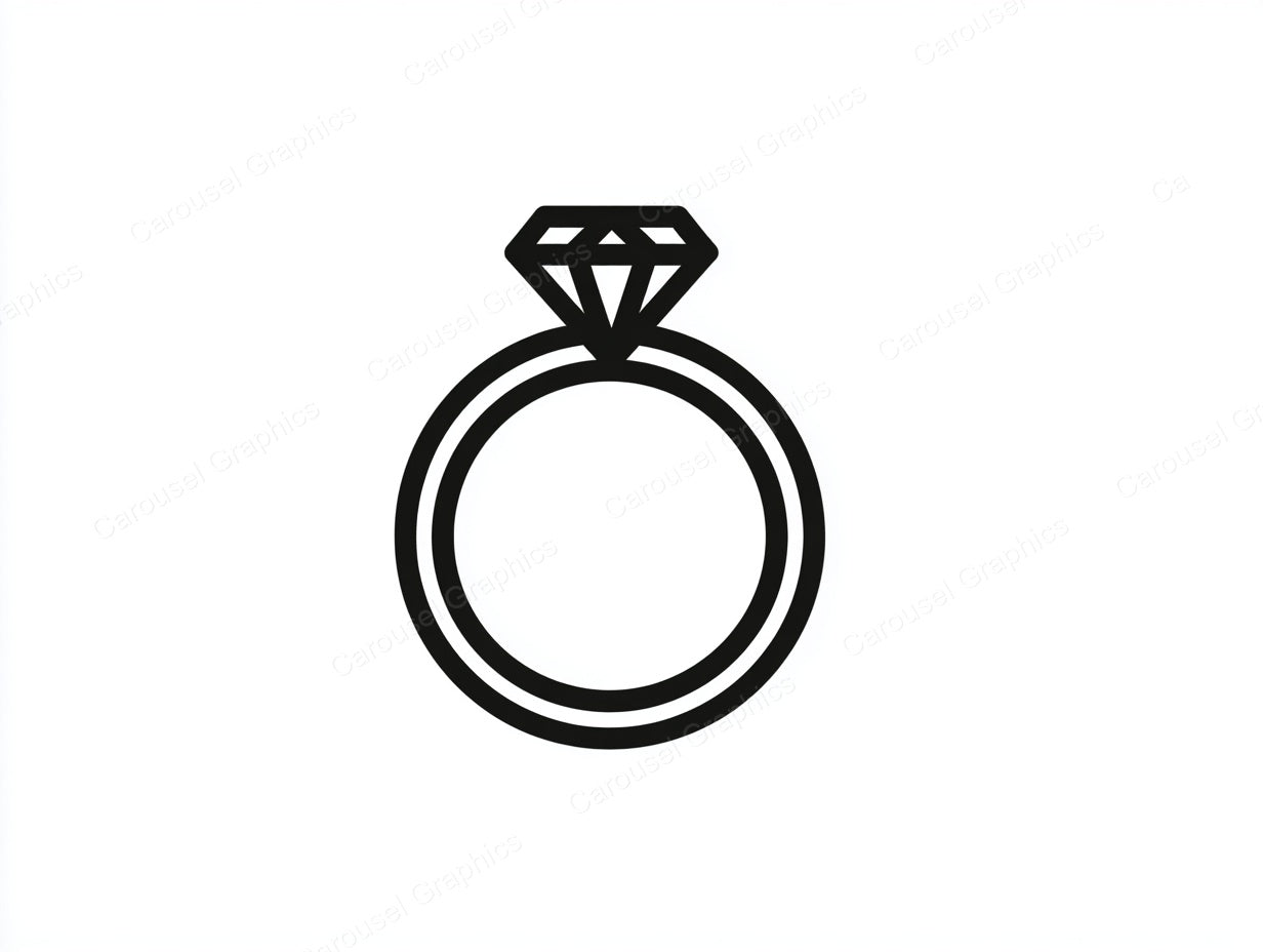 Engagement Ring Vector Graphic preview