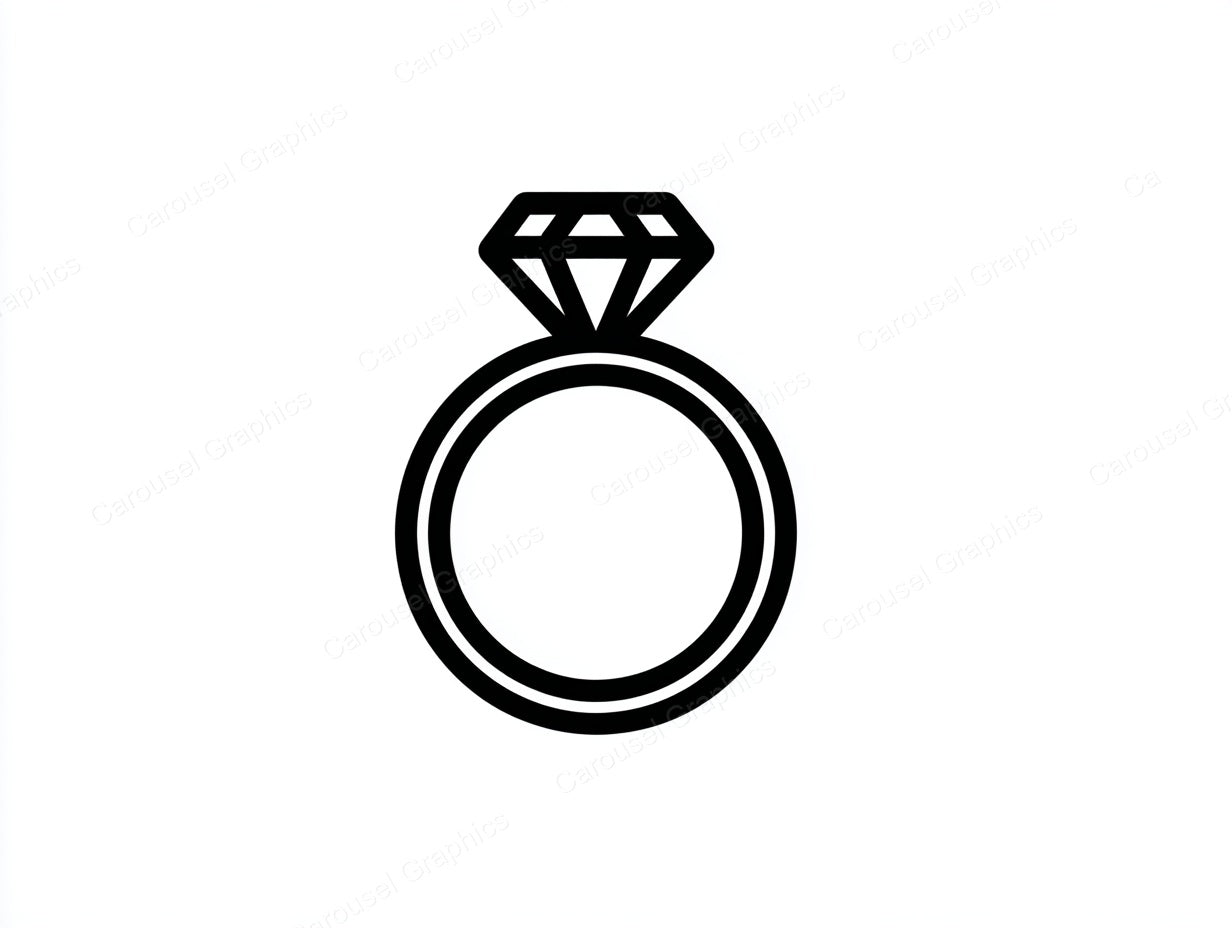 Engagement Ring Vector Graphic preview