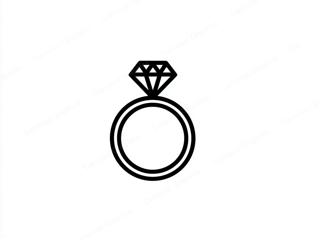 Engagement Ring Vector Graphic preview