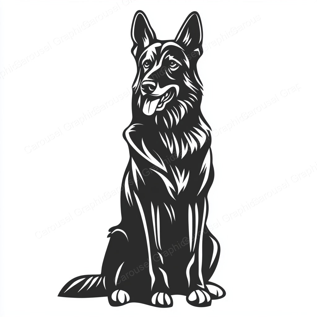 German Shepherd Vector Graphic preview