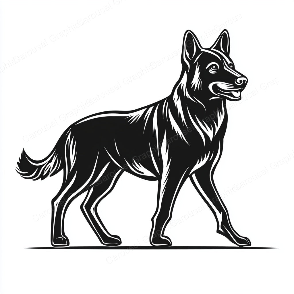 German Shepherd Vector Graphic preview
