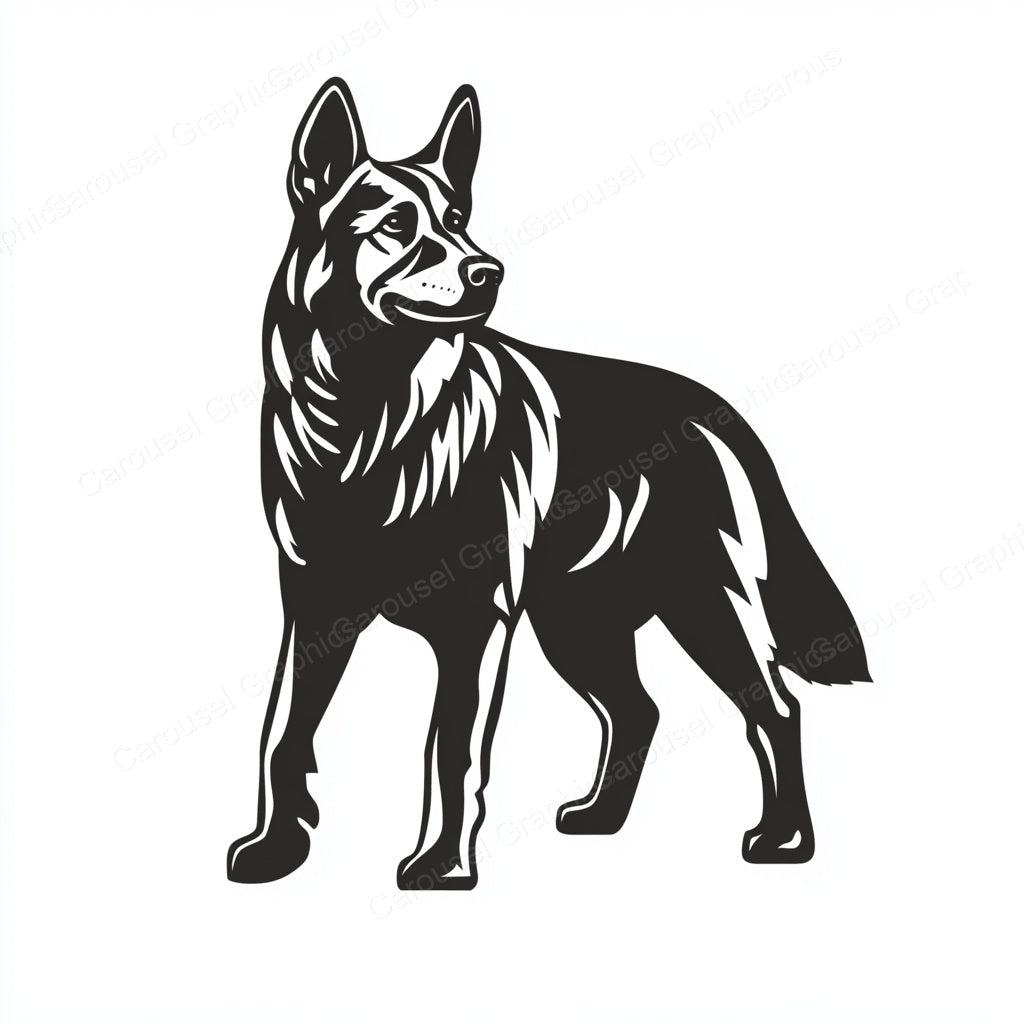 German Shepherd Vector Graphic preview