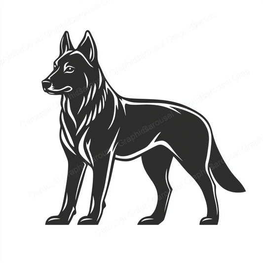German Shepherd Vector Graphic preview