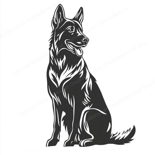 German Shepherd Vector Graphic preview