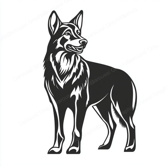 German Shepherd Vector Graphic preview