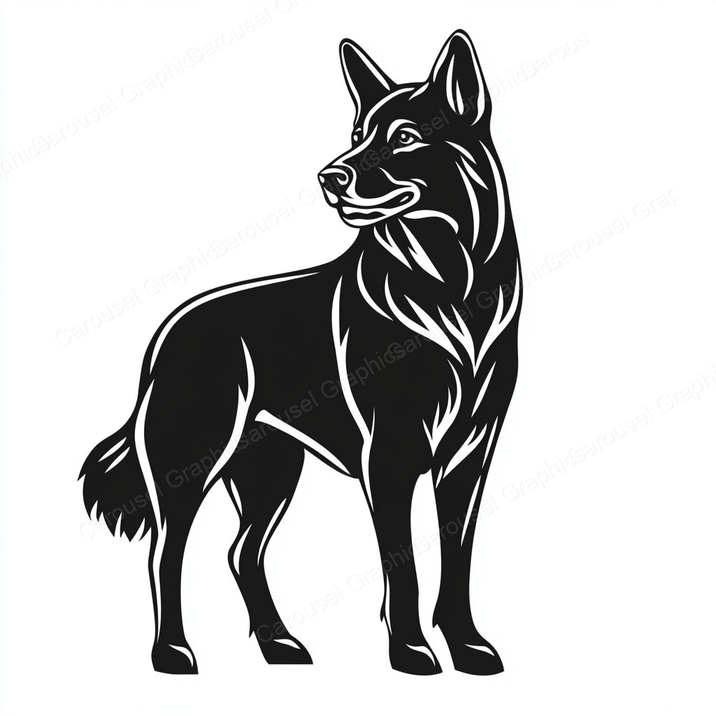 German Shepherd Vector Graphic preview