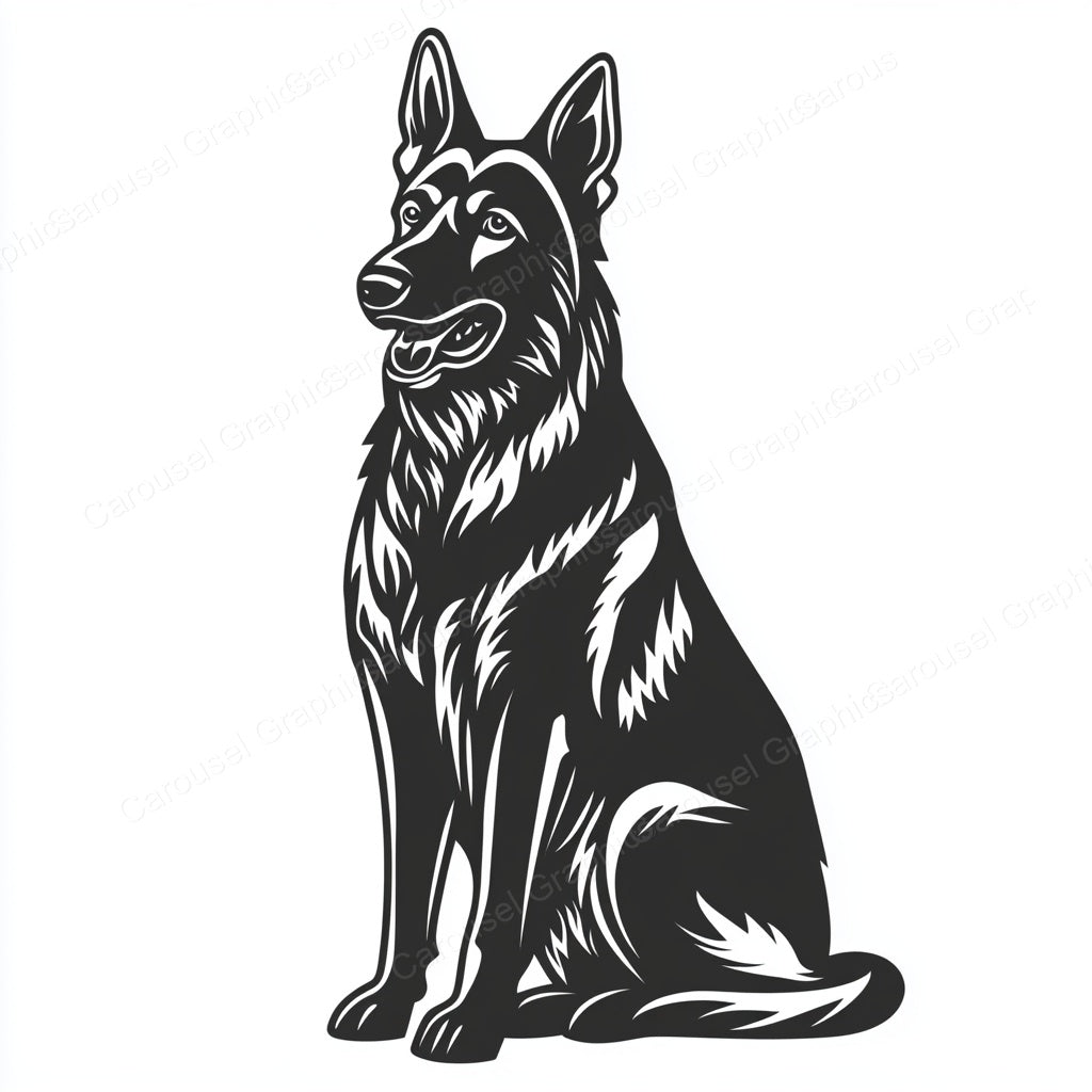 German Shepherd Vector Graphic preview