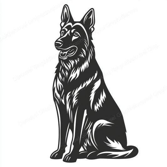 German Shepherd Vector Graphic preview