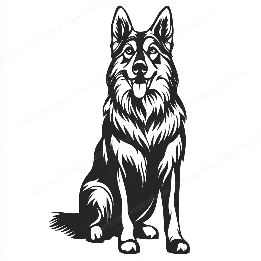 German Shepherd Vector Graphic preview