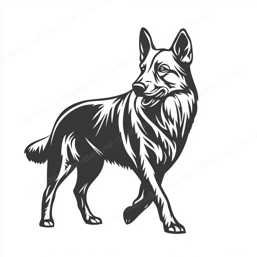 German Shepherd Vector Graphic preview