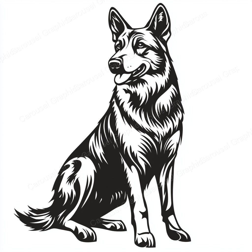 German Shepherd Vector Graphic preview