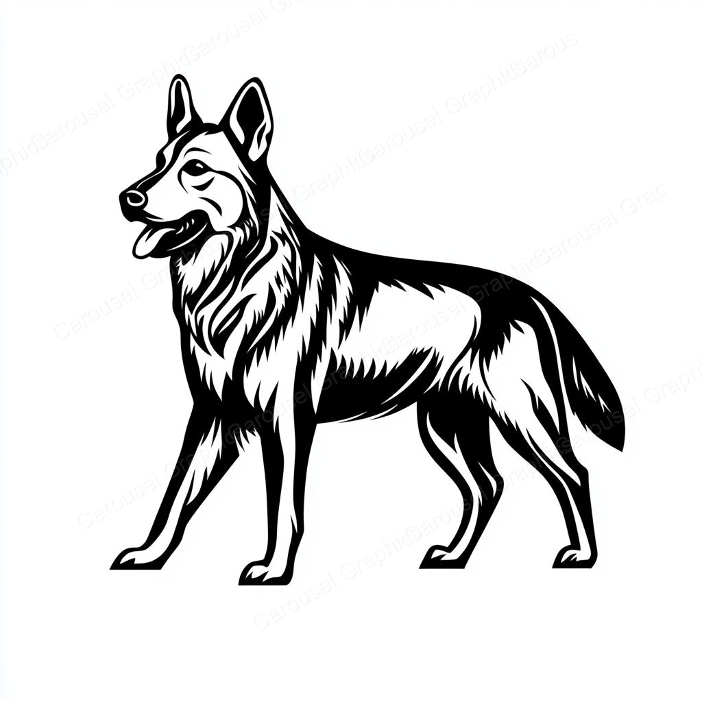 German Shepherd Vector Graphic preview