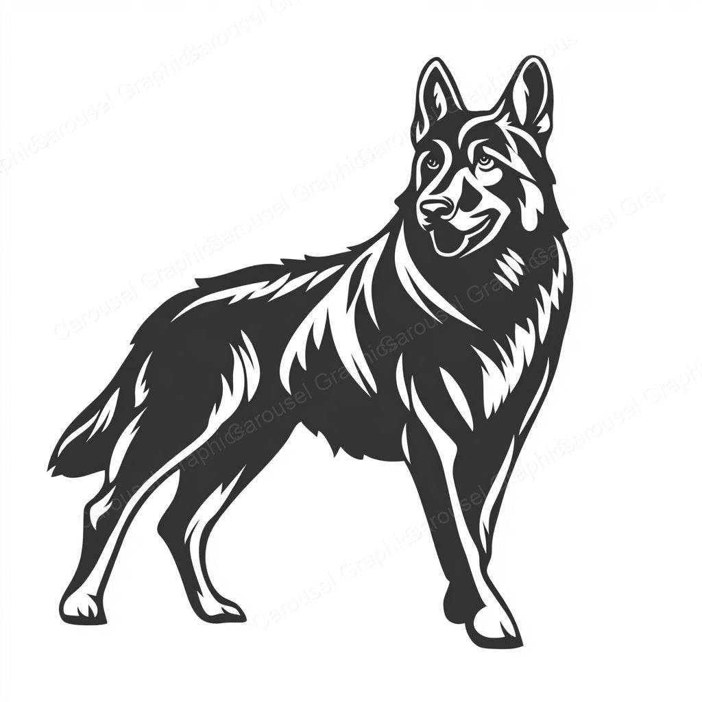 German Shepherd Vector Graphic preview
