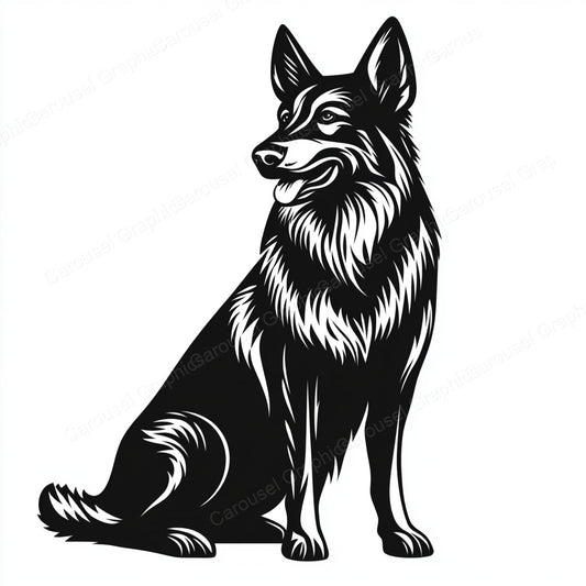German Shepherd Vector Graphic preview