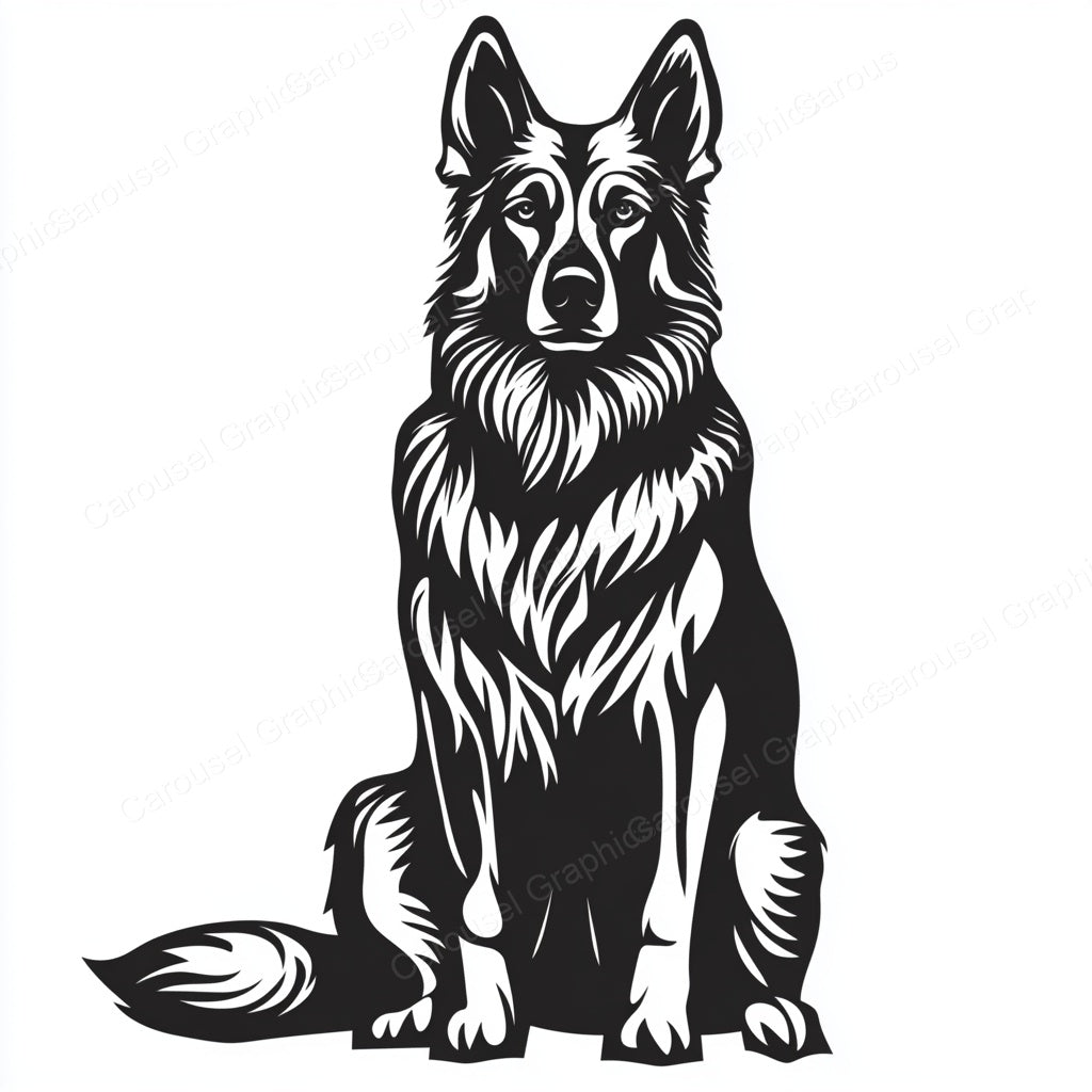 German Shepherd Vector Graphic preview