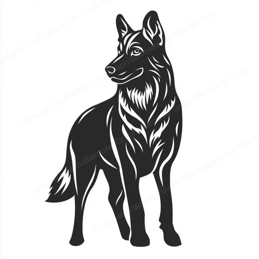 German Shepherd Vector Graphic preview