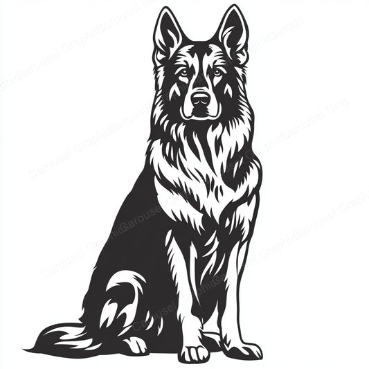 German Shepherd Vector Graphic preview