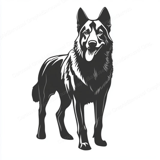 German Shepherd Vector Graphic preview