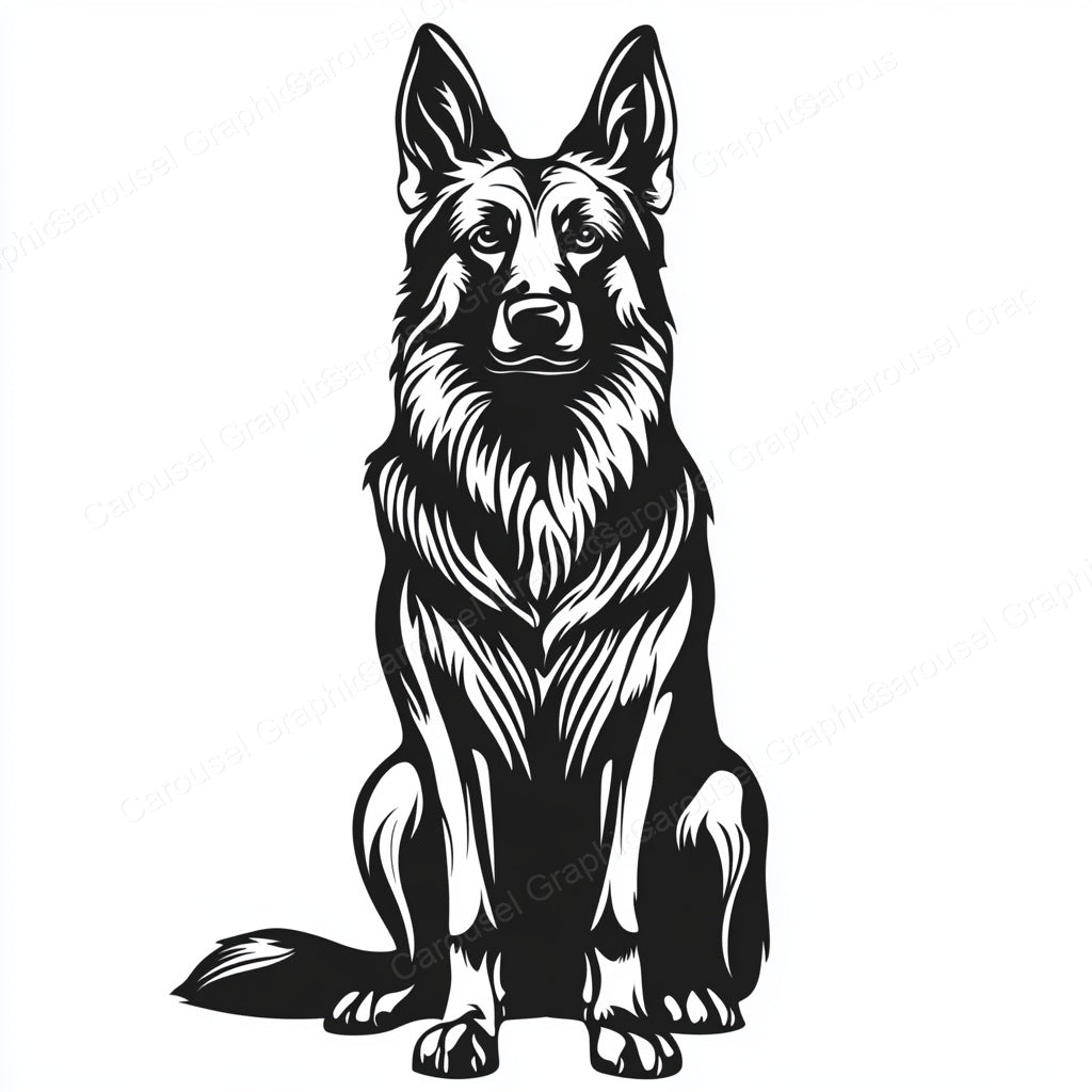 German Shepherd Vector Graphic preview