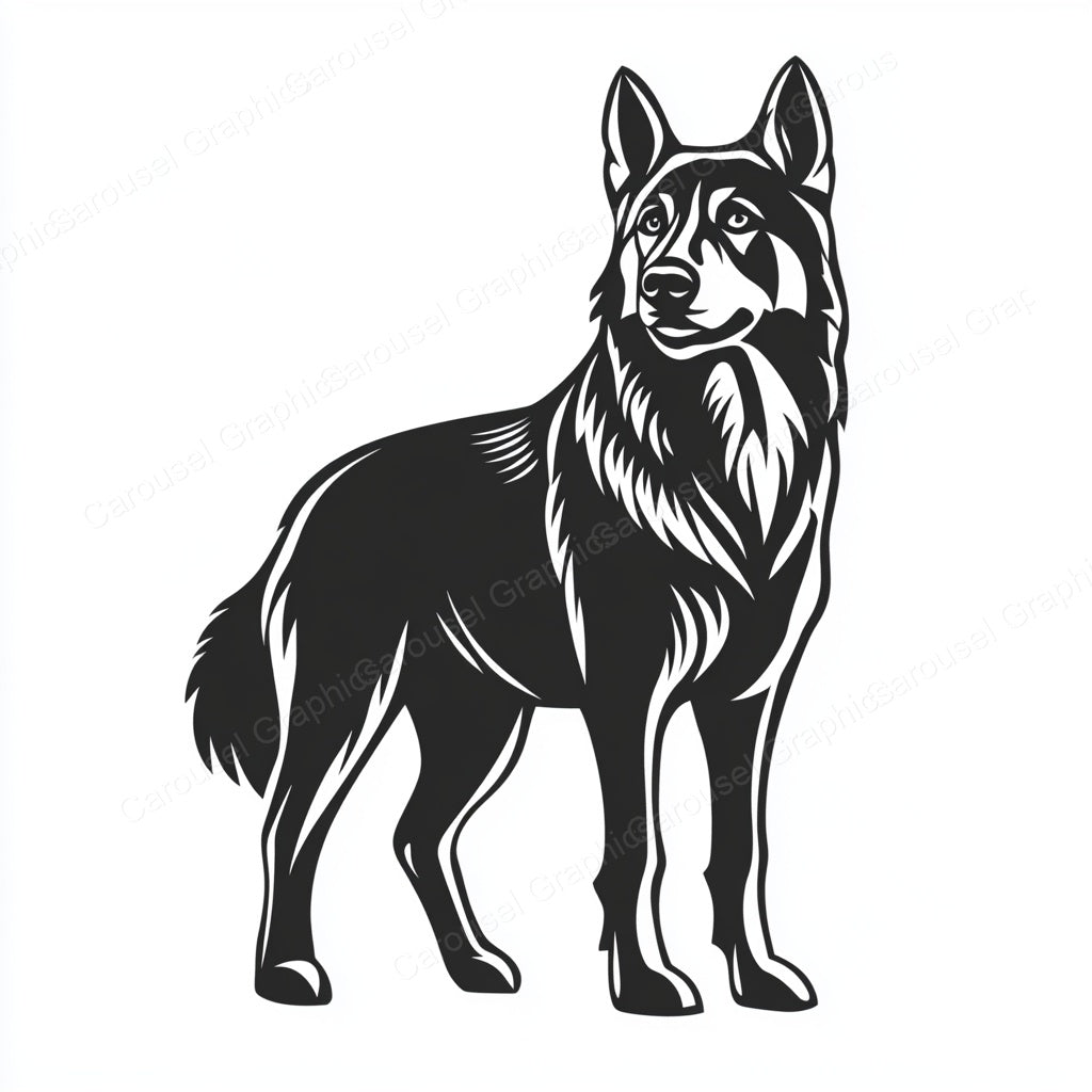German Shepherd Vector Graphic preview