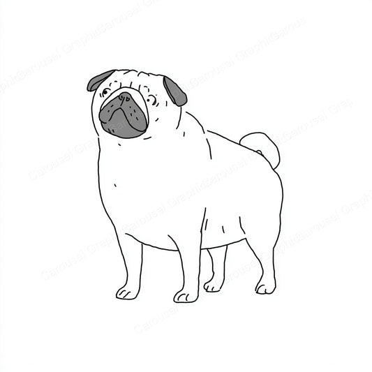 Pug Vector Graphic preview