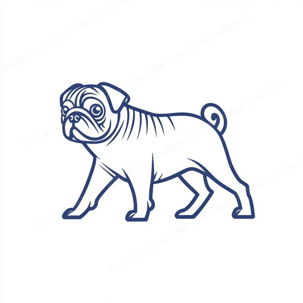 Pug Vector Graphic preview