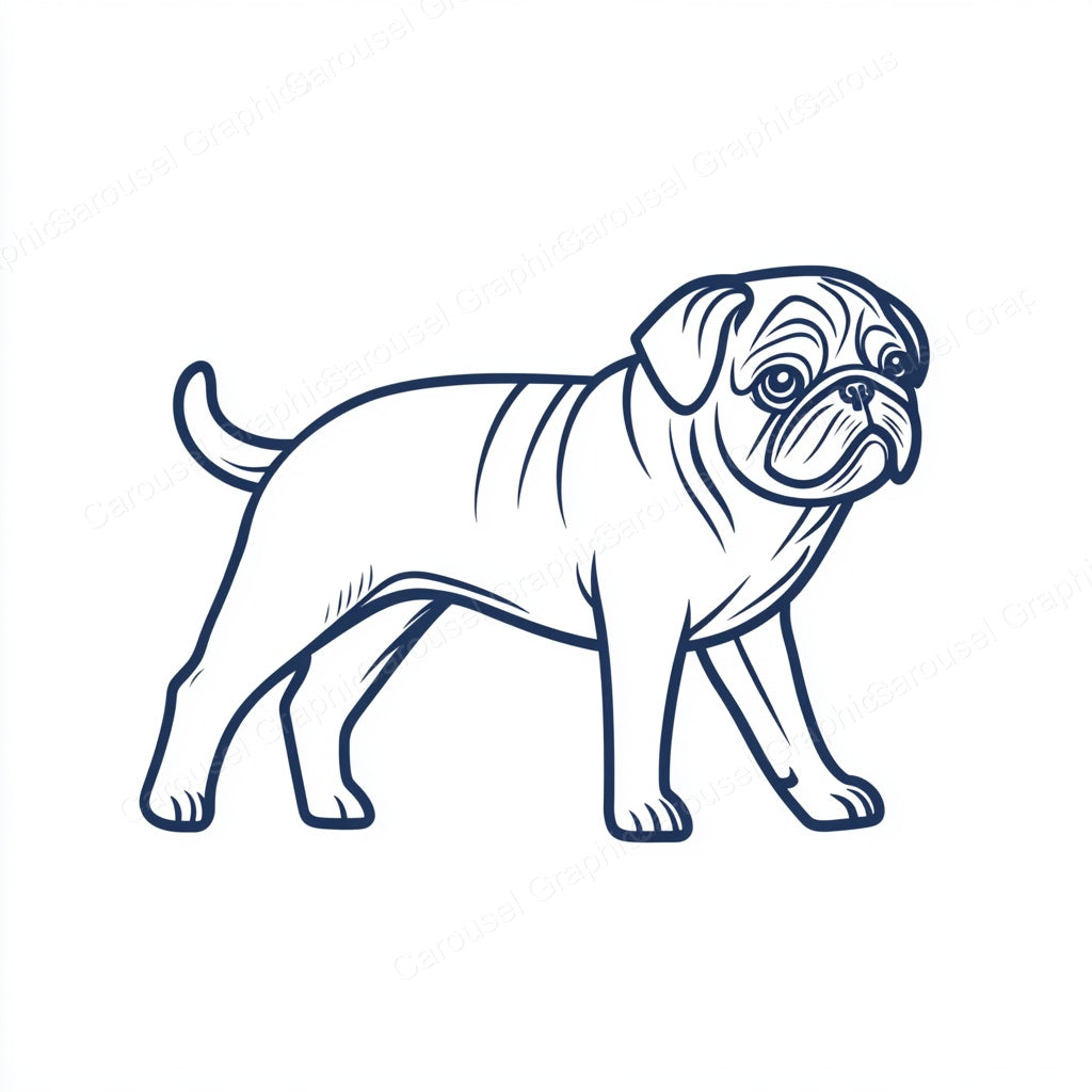 Pug Vector Graphic preview