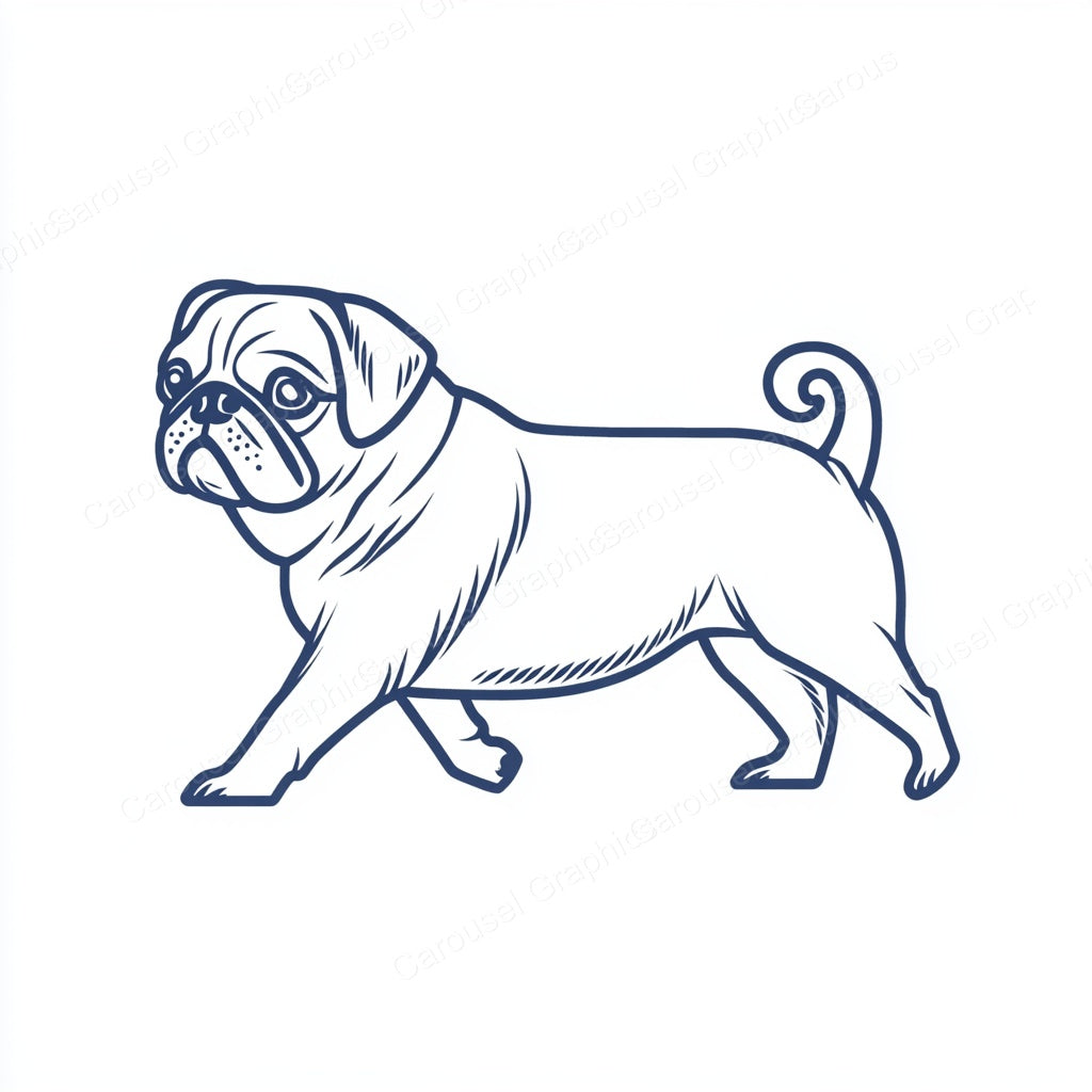 Pug Vector Graphic preview