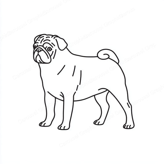 Pug Vector Graphic preview
