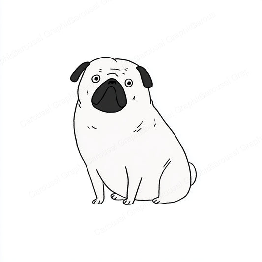 Pug Vector Graphic preview
