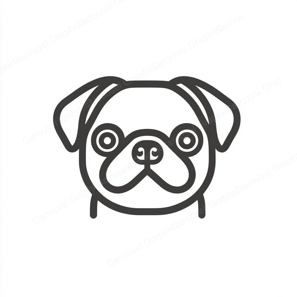 Pug Vector Graphic preview