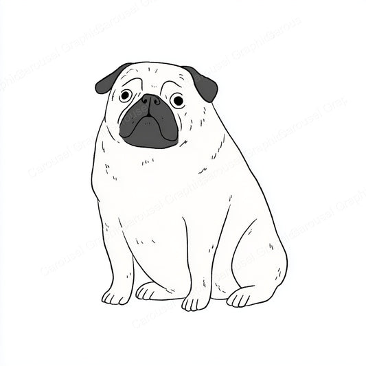 Pug Vector Graphic preview