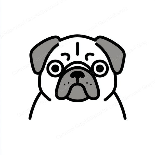 Pug Vector Graphic preview