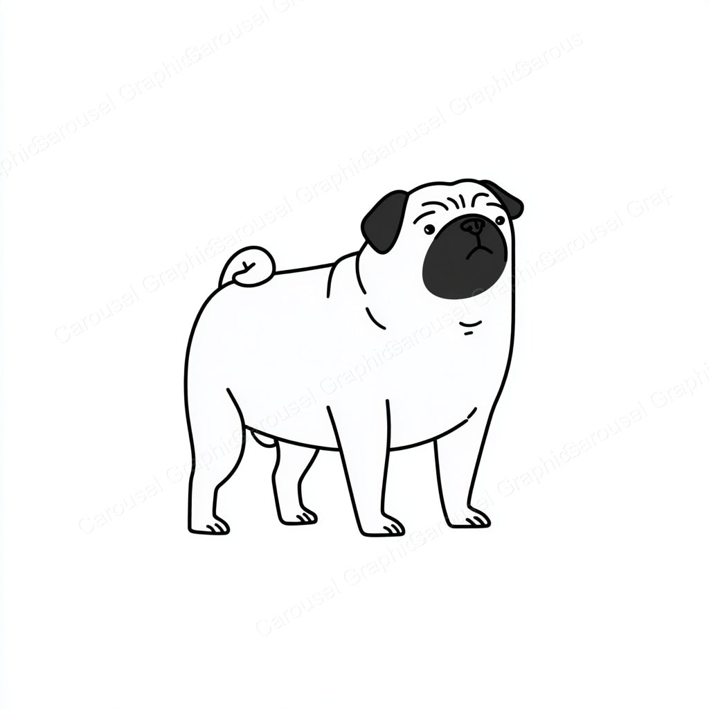 Pug Vector Graphic preview