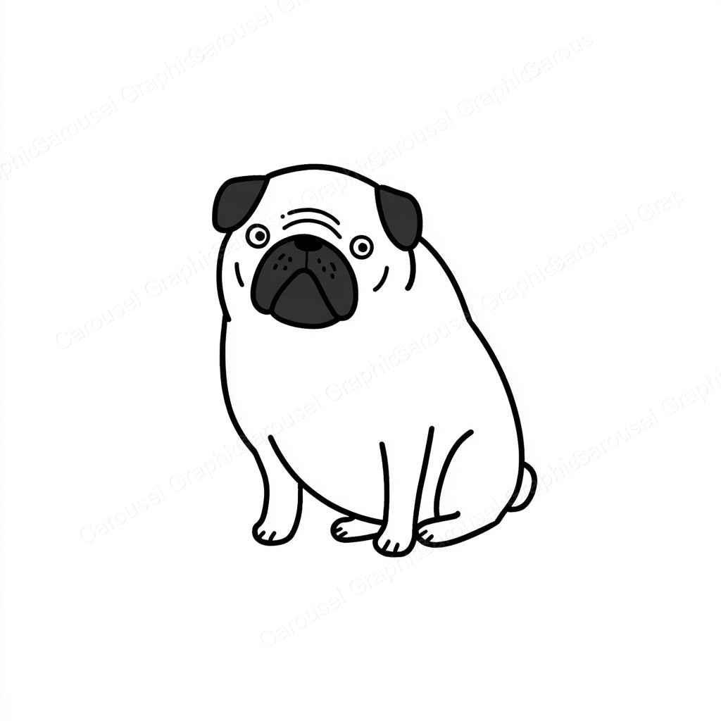 Pug Vector Graphic preview