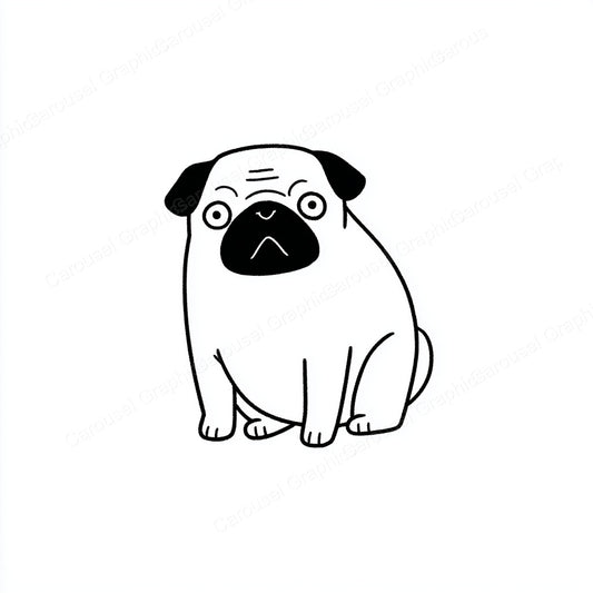 Pug Vector Graphic preview