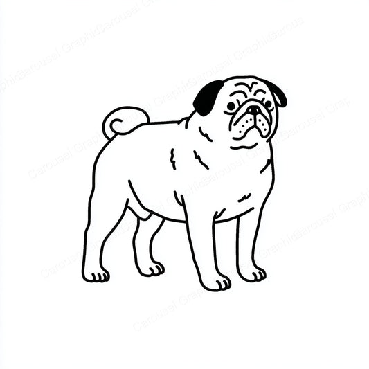 Pug Vector Graphic preview
