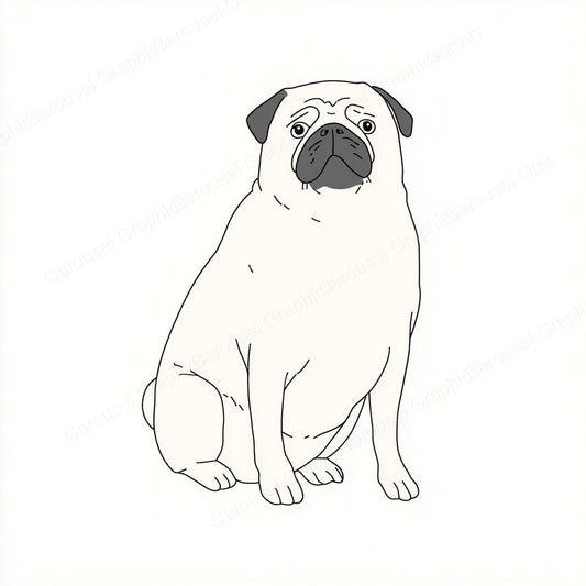 Pug Vector Graphic preview