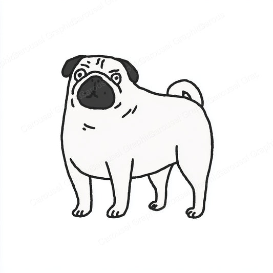 Pug Vector Graphic preview