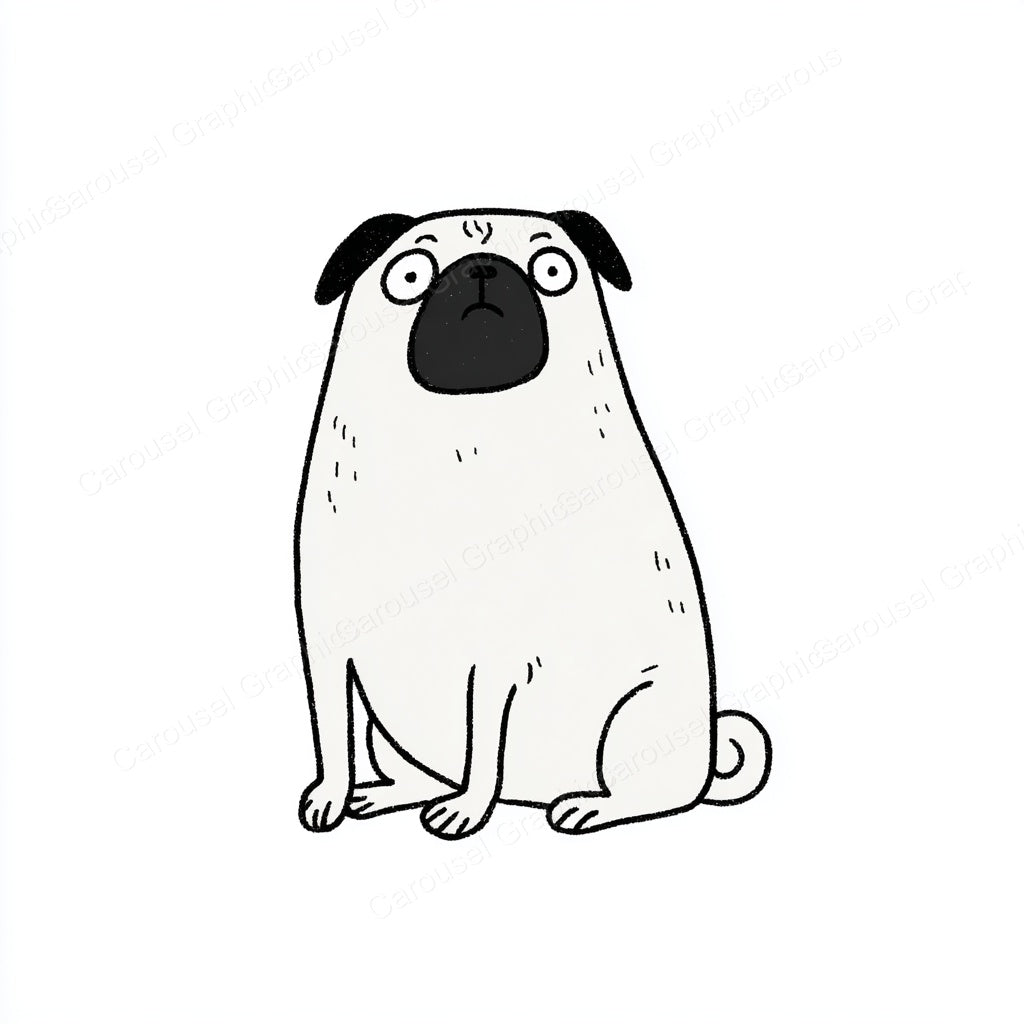 Pug Vector Graphic preview